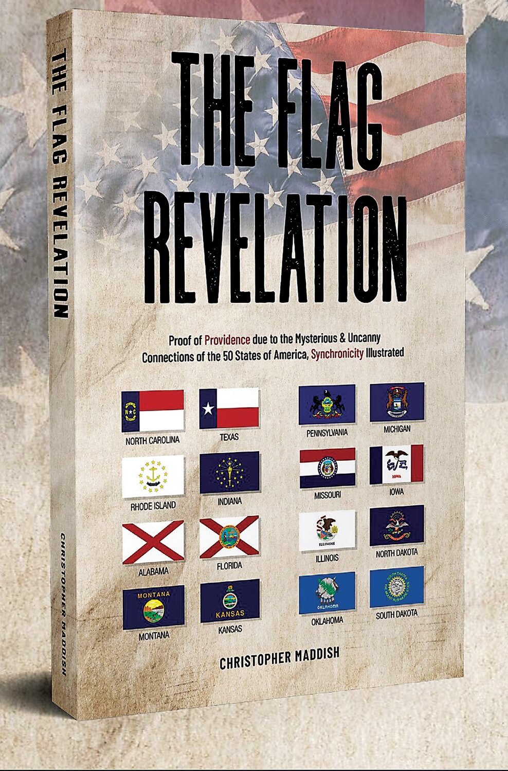 The cover of “The Flag Revelation” by Newtown native Christopher Maddish.