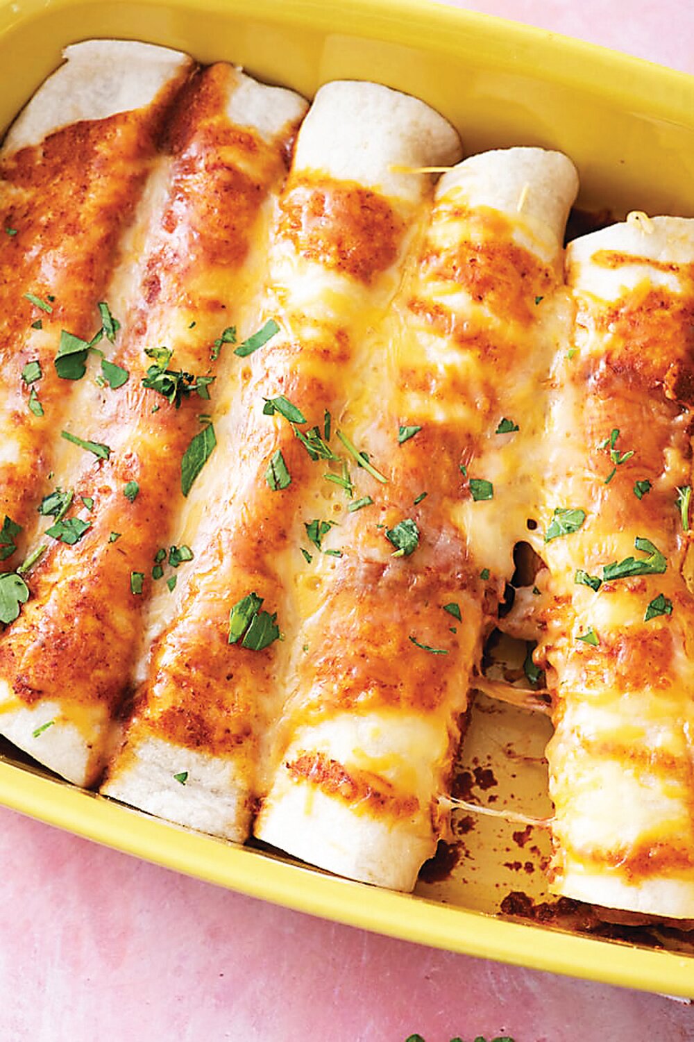 Mexican food is welcome any time, but these enchiladas would make a perfect entrée for a Cinco de Mayo celebration.