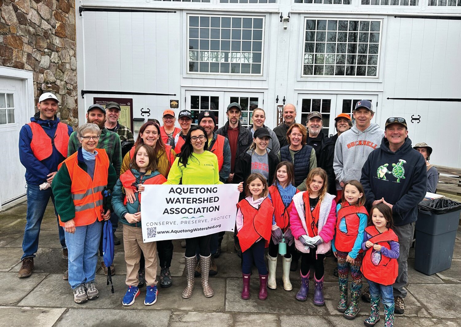 This cleanup crew filled 40 bags of trash during an April 20 event to beautify the Aquetong Watershed.