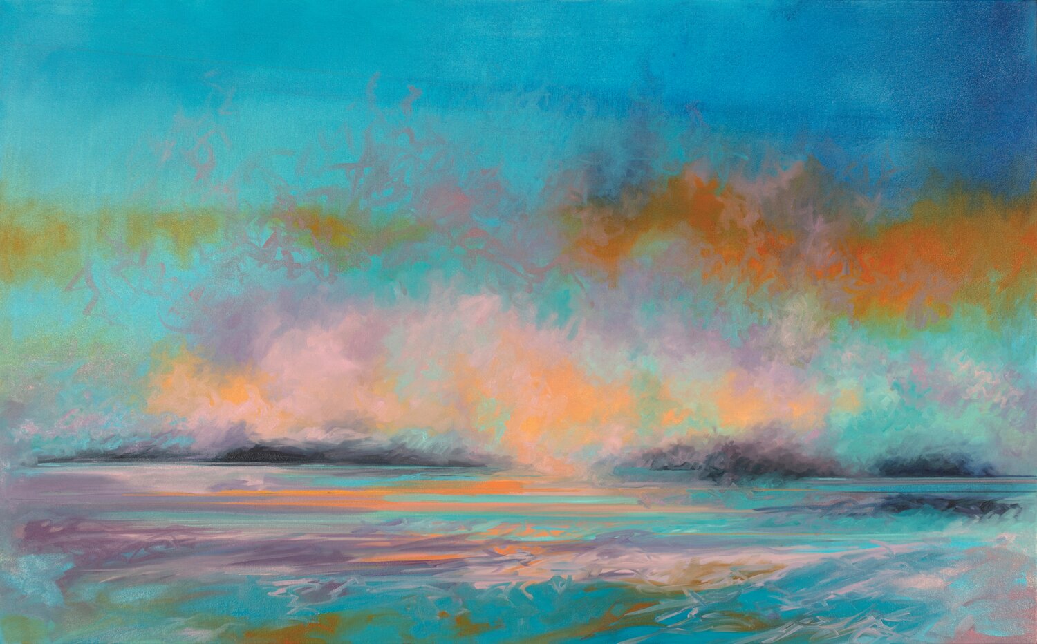 “Islands in Morning Sunlight” is an oil on canvas by Kirby Fredendall.