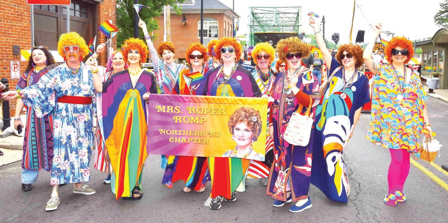 Members of Mrs. Roper Romp Northern NJ Chapter participate in the Pride Parade.