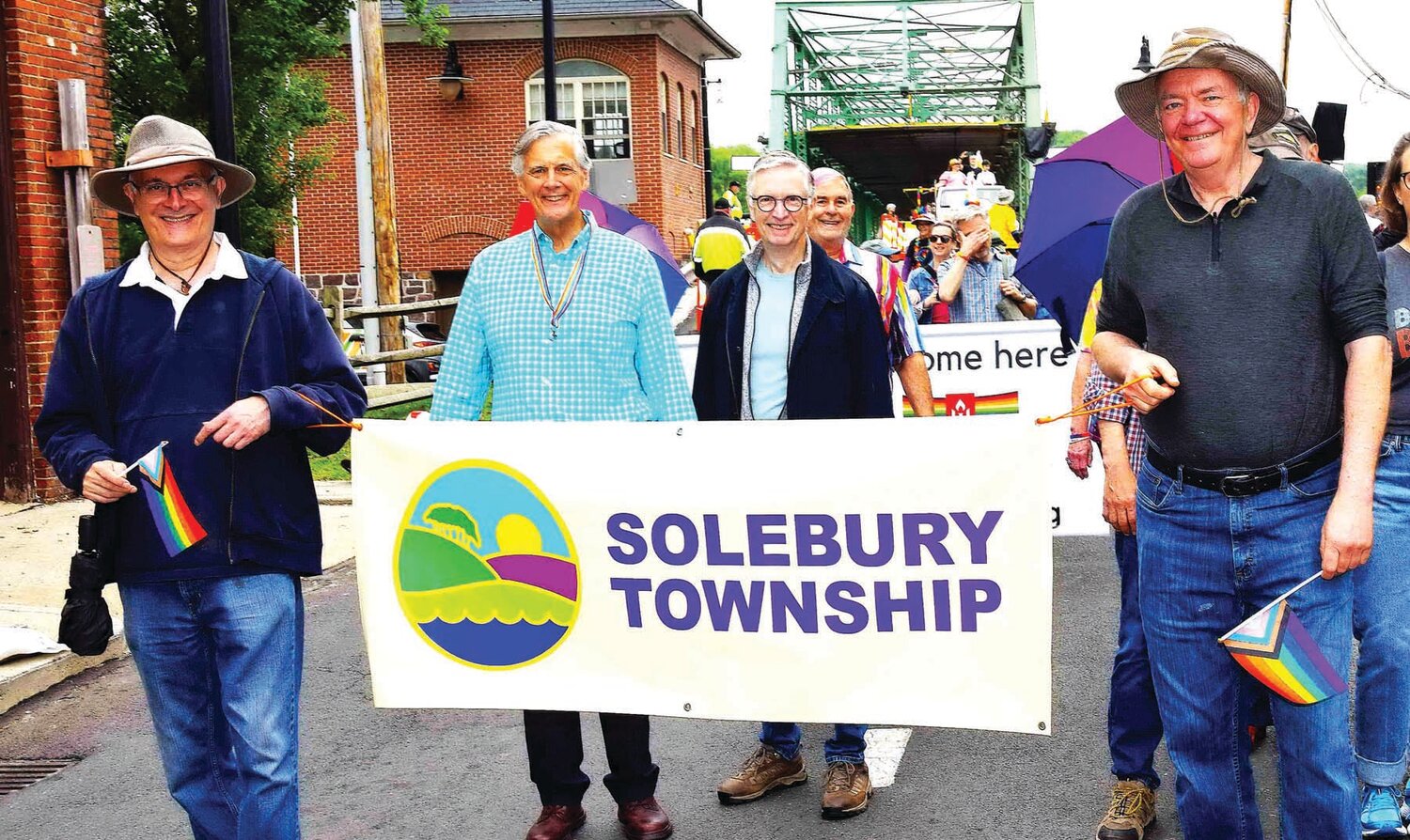 Solebury Township officials march in the parade.