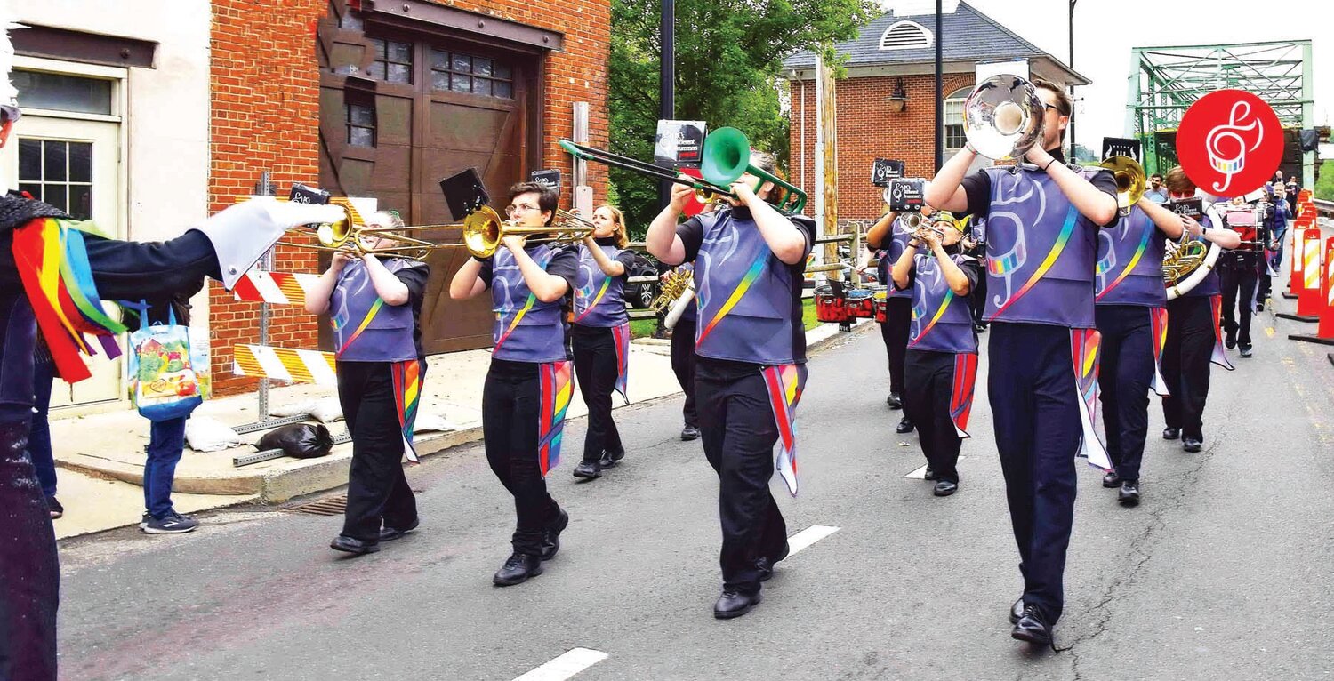 Musicians from DC’s Different Drummers play music along the parade route.