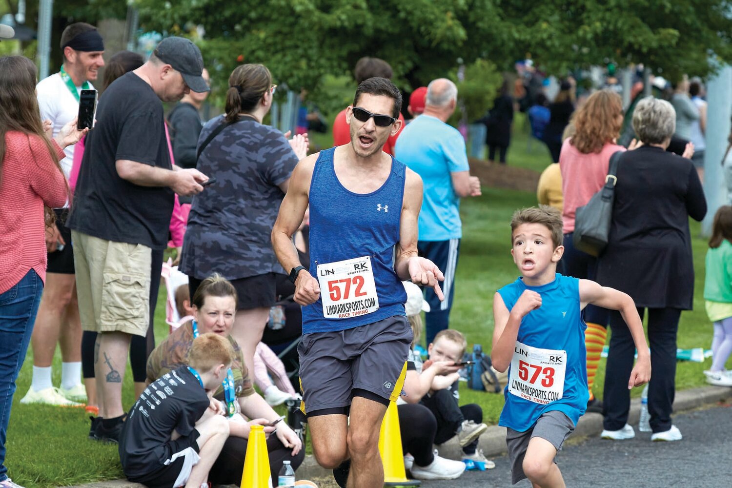 Runners participate in the Sesame Place Classic 5K May 19.