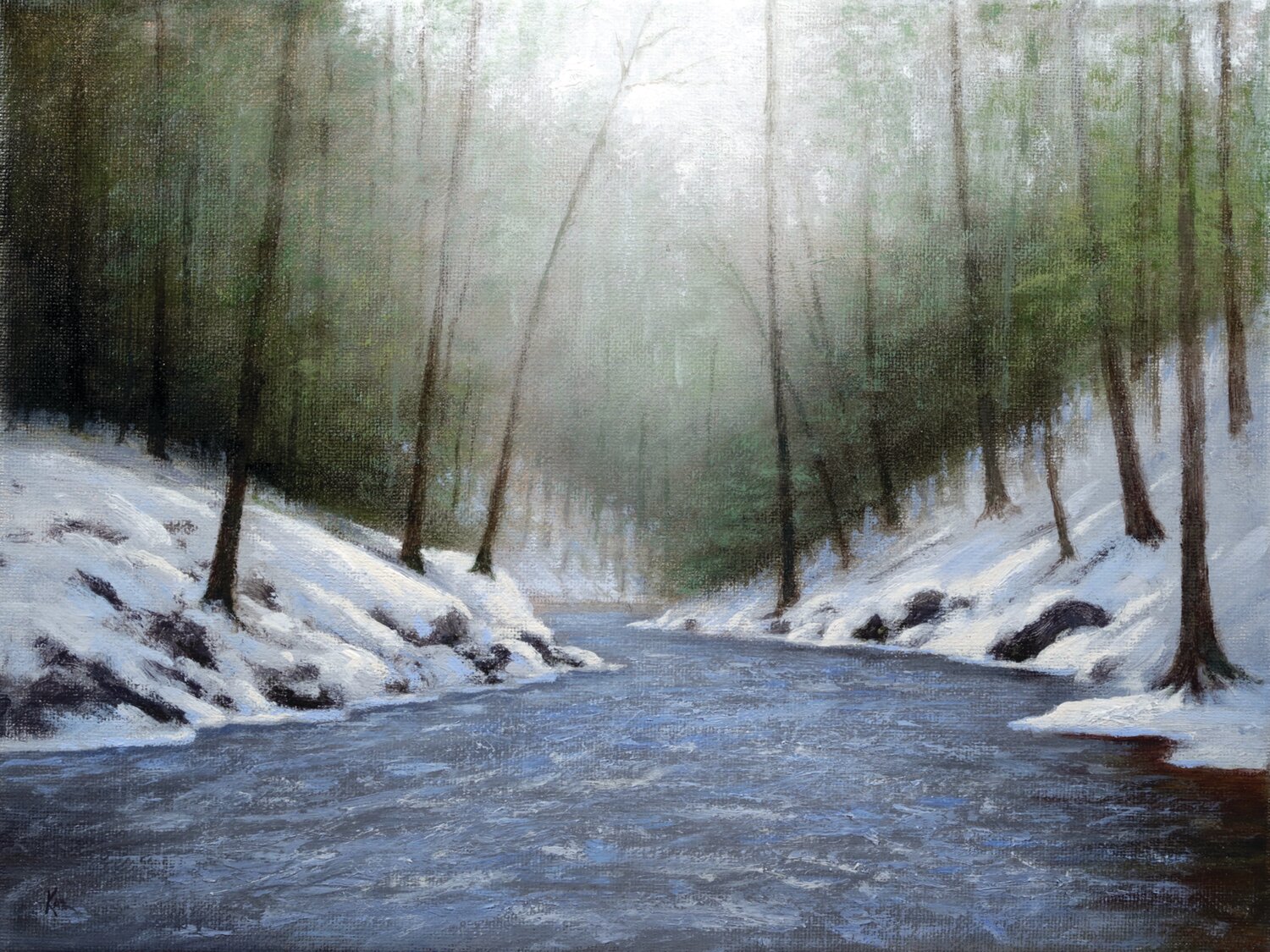“Black River Symphony” is an acrylic on canvas by Joe Kazimierczyk.