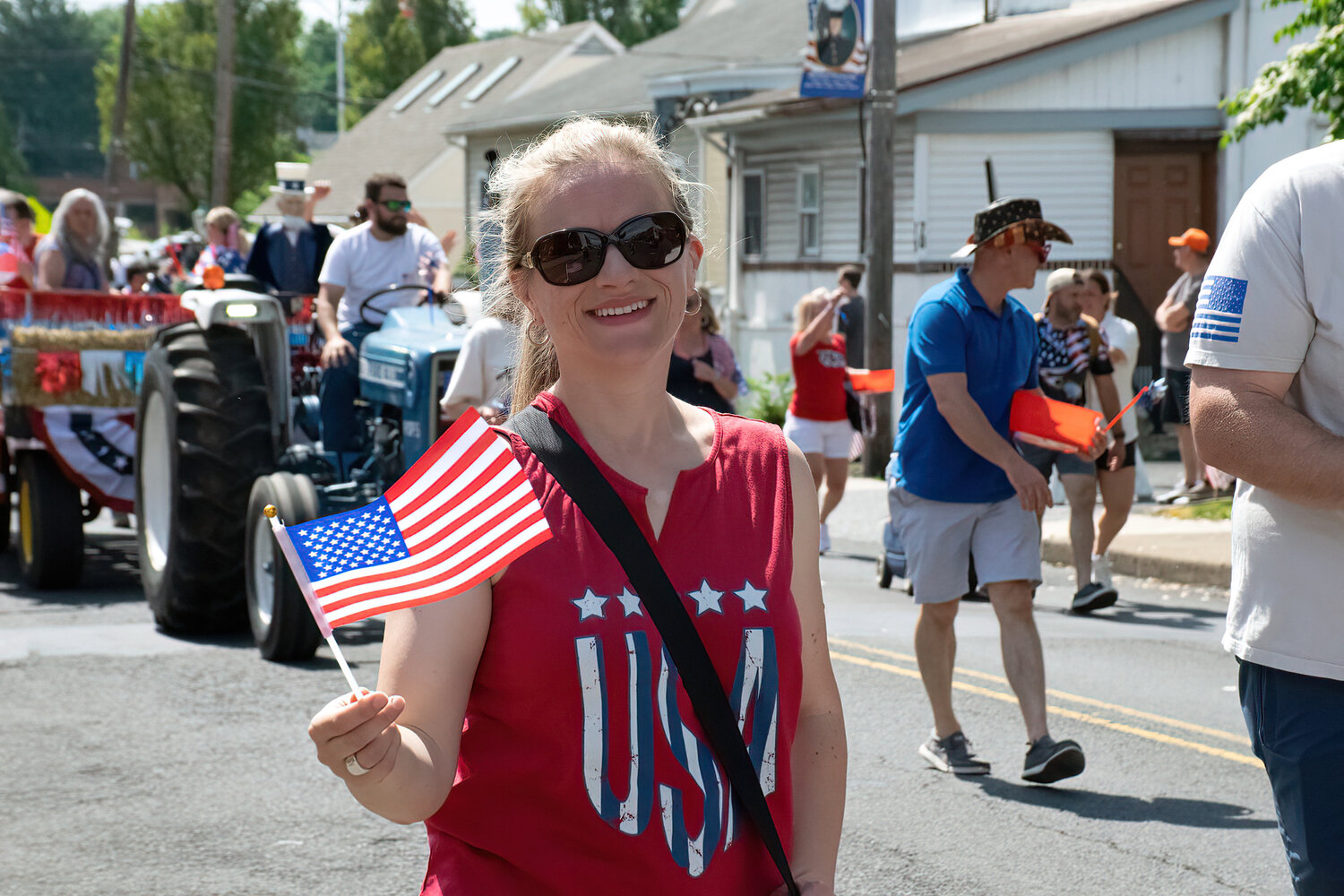 One of the many patriotic community members who participated in the parade.