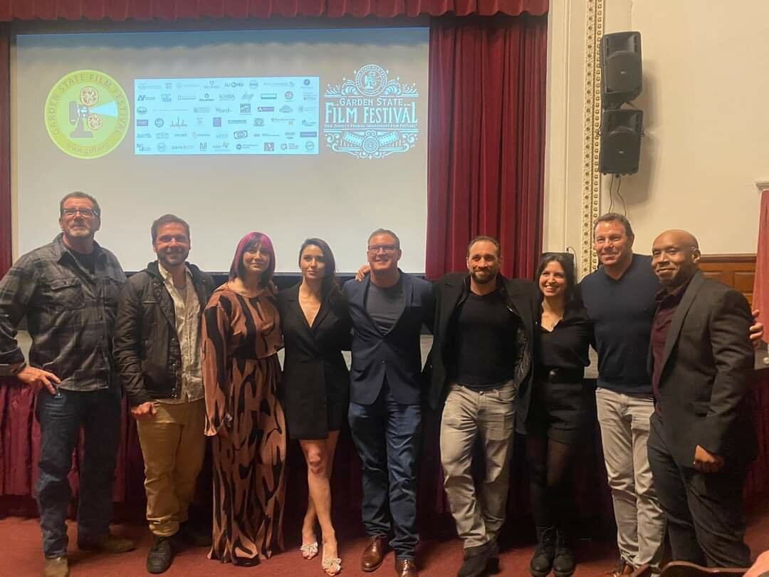 The “Saint Michael of the City” team poses at the Garden State Film Festival.