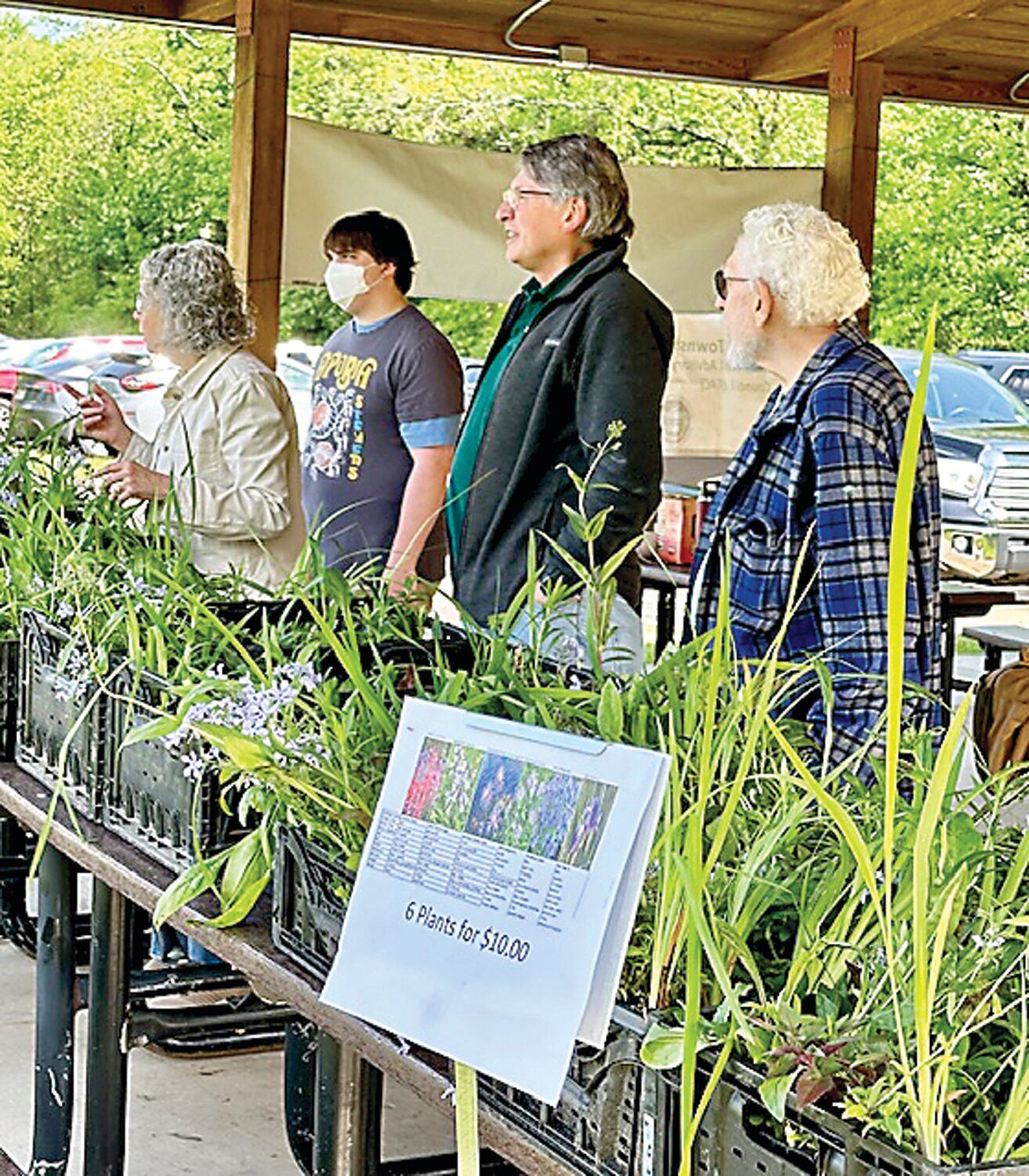 An array of native plants are ready for purchase at the Third Annual Native Plant Sale at Hansell Park Pavilion in Buckingham May 11.