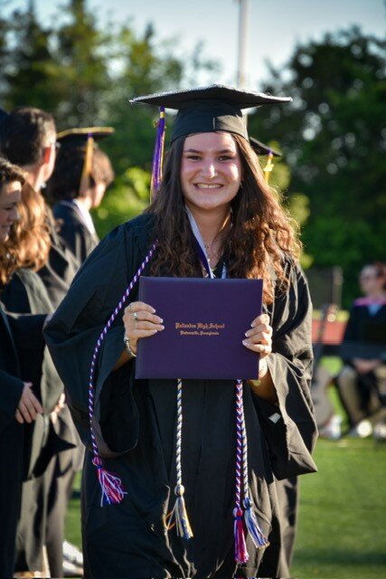 Gianna Gammello poses with her hard-earned diploma on May 31.
