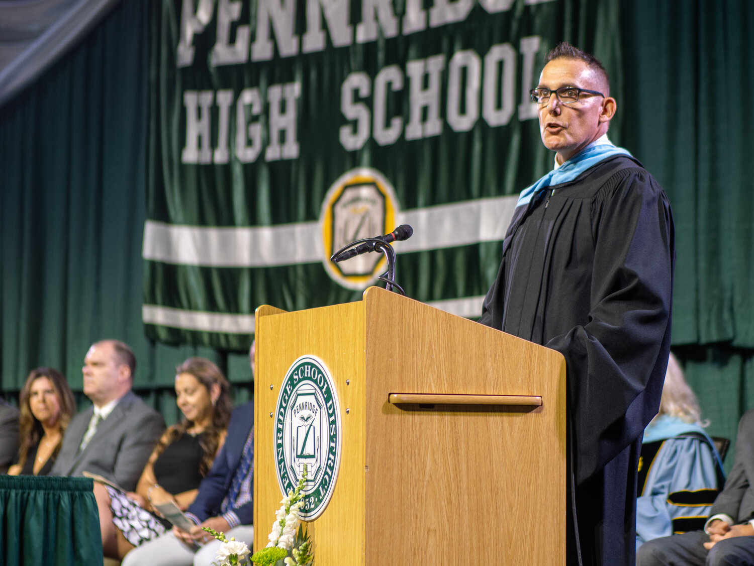 Pennridge High School Principal Tim Keddie addresses the Class of 2024.