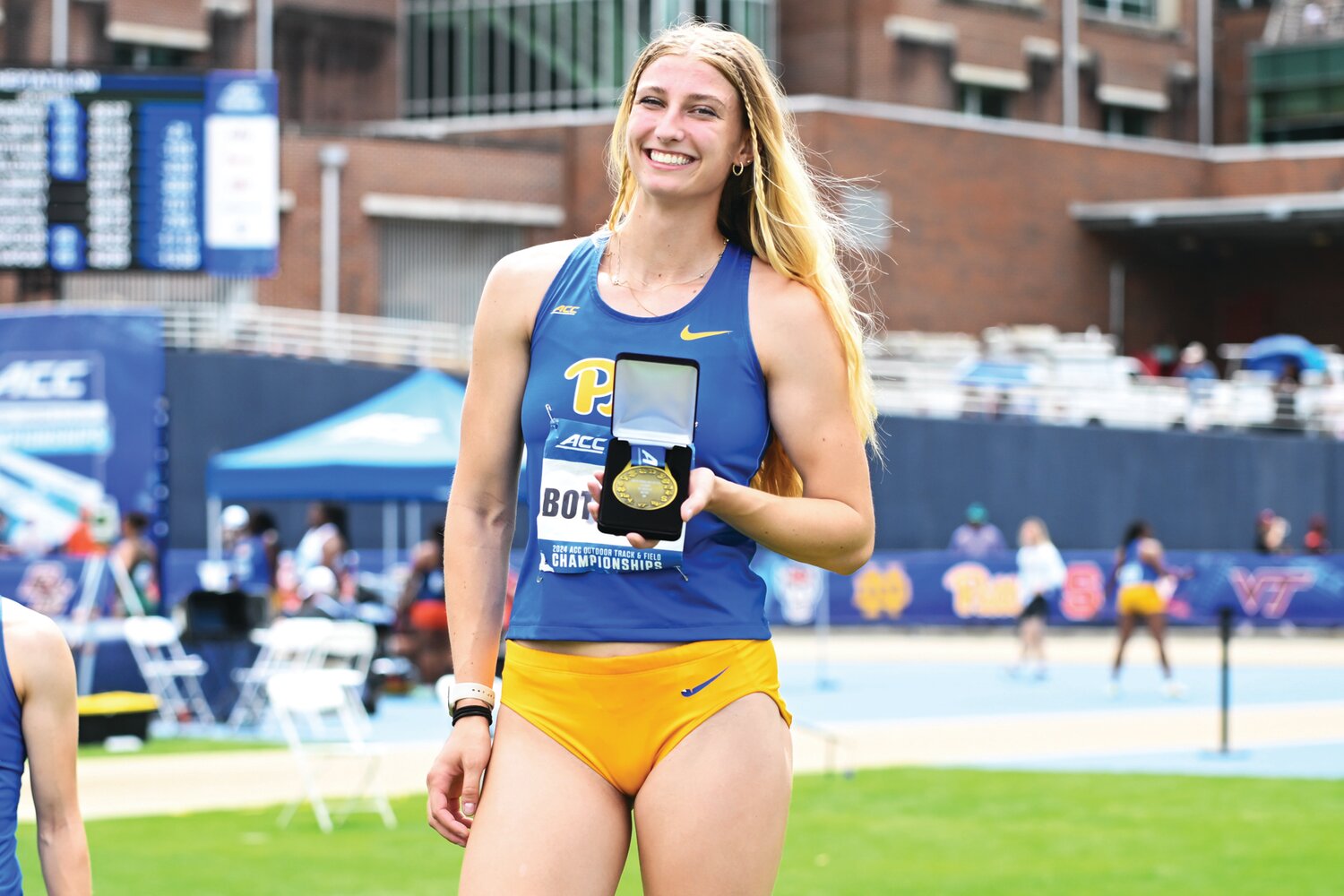 Pitt’s Lydia Bottelier, a former track and field standout at Palisades, earned bronze in the heptathlon at this year’s ACC outdoor championships.