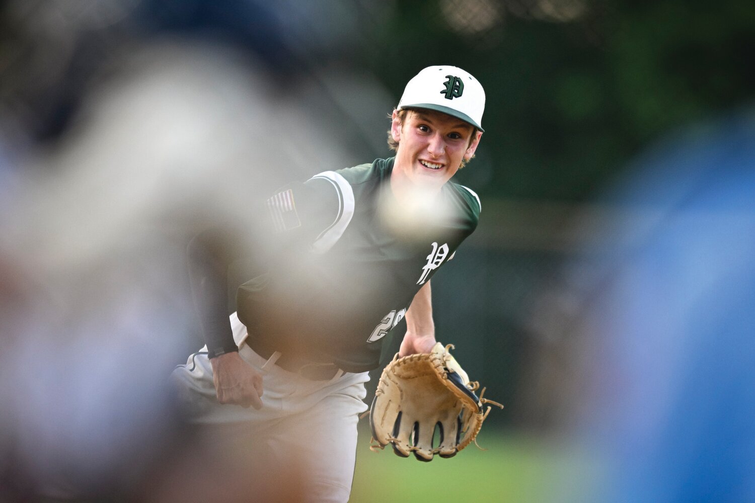 Pennridge pitcher Owen Gruver delivers a pitch in the fourth inning. Gruver pitched a complete, five-inning mercy rule game, striking out five and no walks.