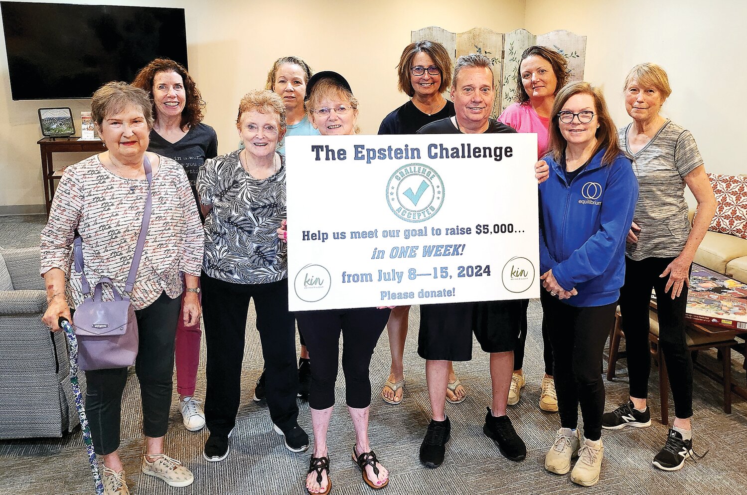 Between July 8 and 15, the Gene and Marlene Epstein Humanitarian Fund will match every dollar raised – up to $5,000 – for Kin Wellness and Support Center.