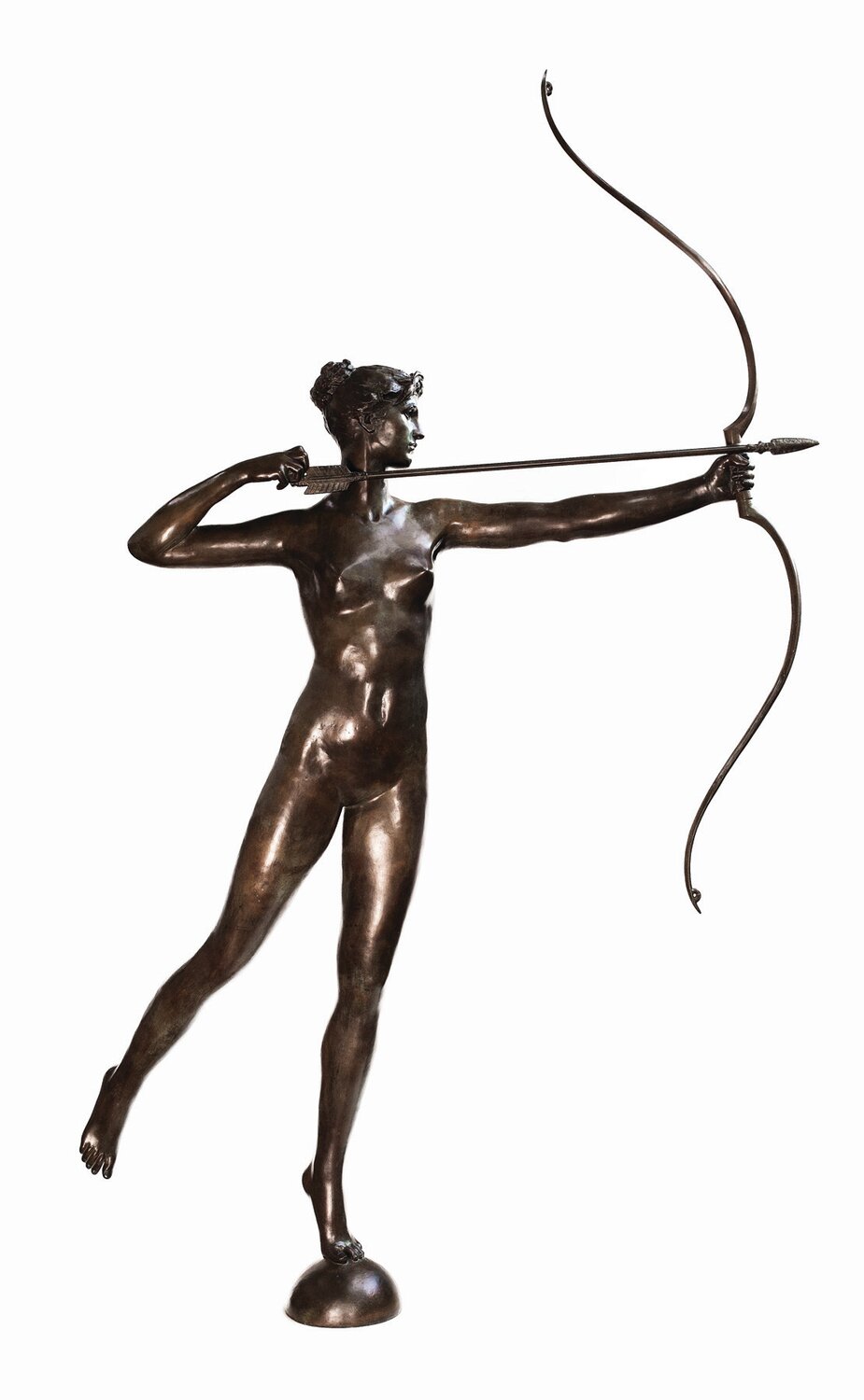 Augustus Saint-Gaudens (1848-1907), “Diana,” Second Version (Half Size), 1996-93, cast 1972. Bronze, 78 by 51 3/8 by 26 inches. Saint-Gaudens National Historical Park, Cornish, NH. Gift of the Trustees of the Saint-Gaudens Memorial, 1973, SAGA 1649. Courtesy American Federation of Arts.