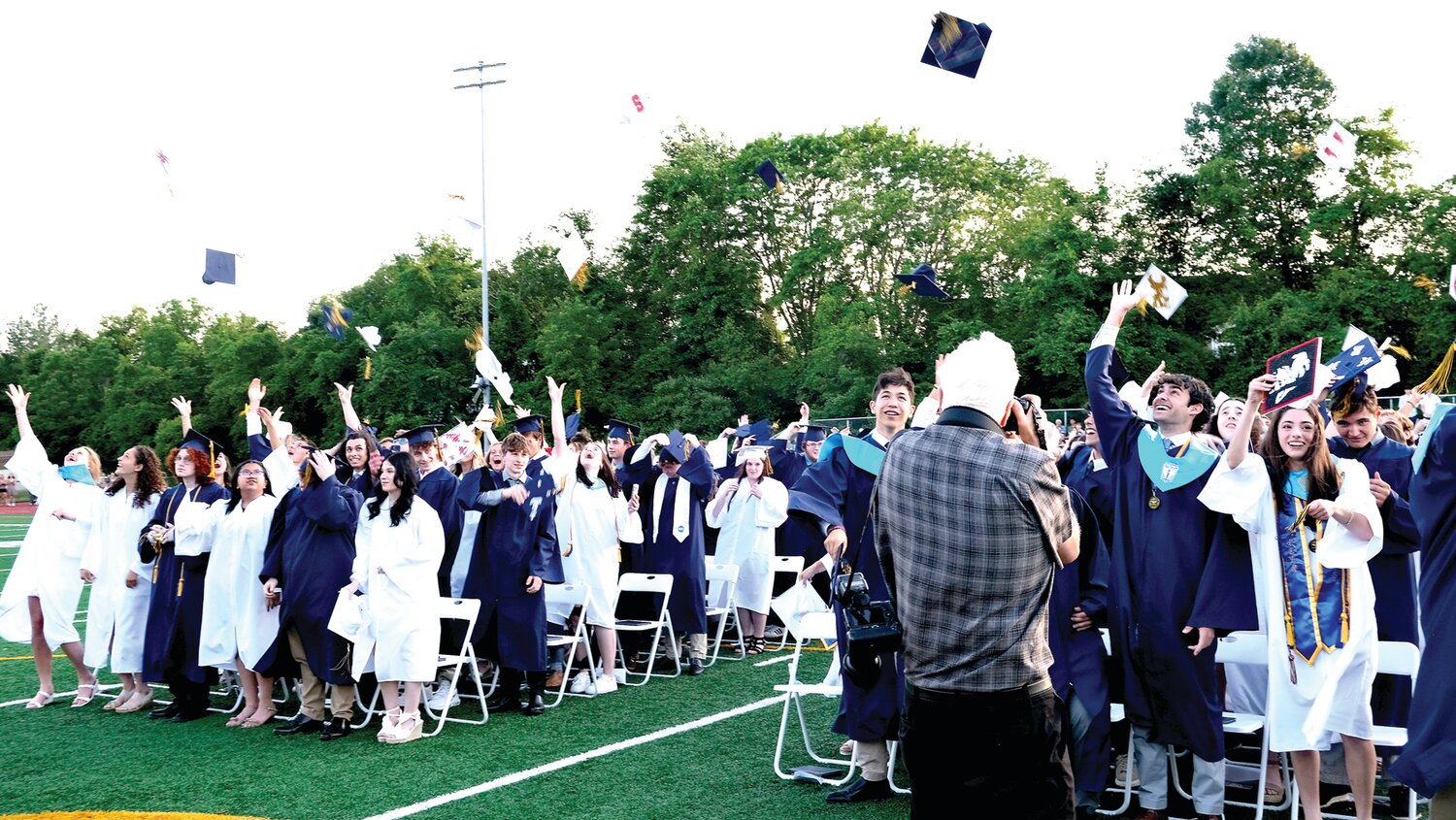 New Hope-Solebury’s newest graduates toss their caps.