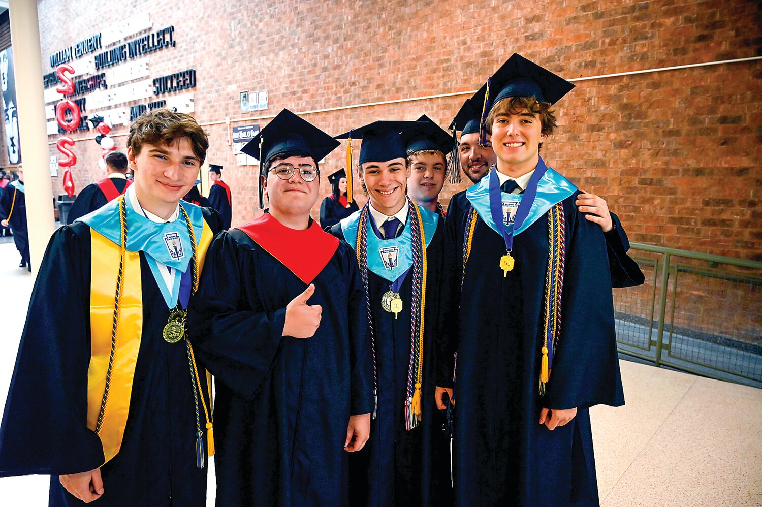 William Tennent students are all smiles ahead of their graduation ceremony.
