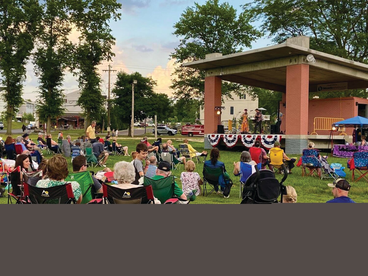 The Lenape Park Amphitheater is the setting for Perkasie’s free Summer Concert Series.