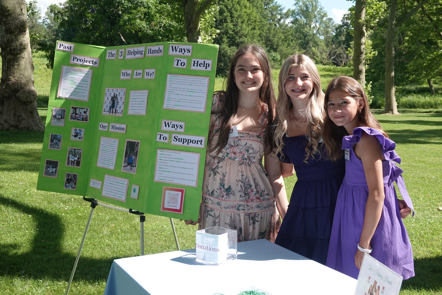 The 3 Helping Hands is an organization run by Emmy Stenull, Allie Martin and Alexandra Kasimatis who are dedicated to making a difference in our world.