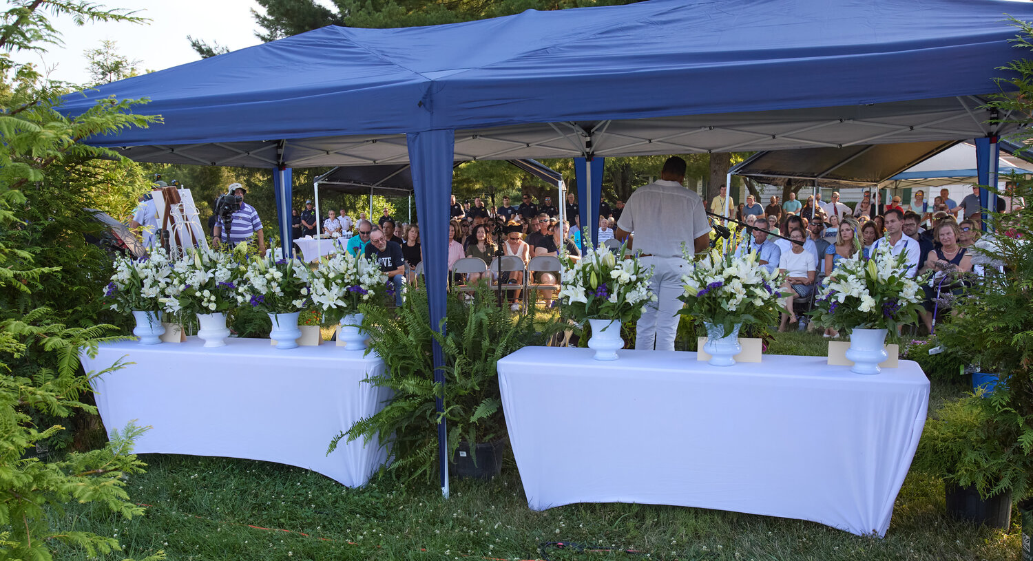 A memorial service was held Monday at The Crossing church in Upper Makefield to mark the one-year anniversary of the flash flood that killed seven people last July.