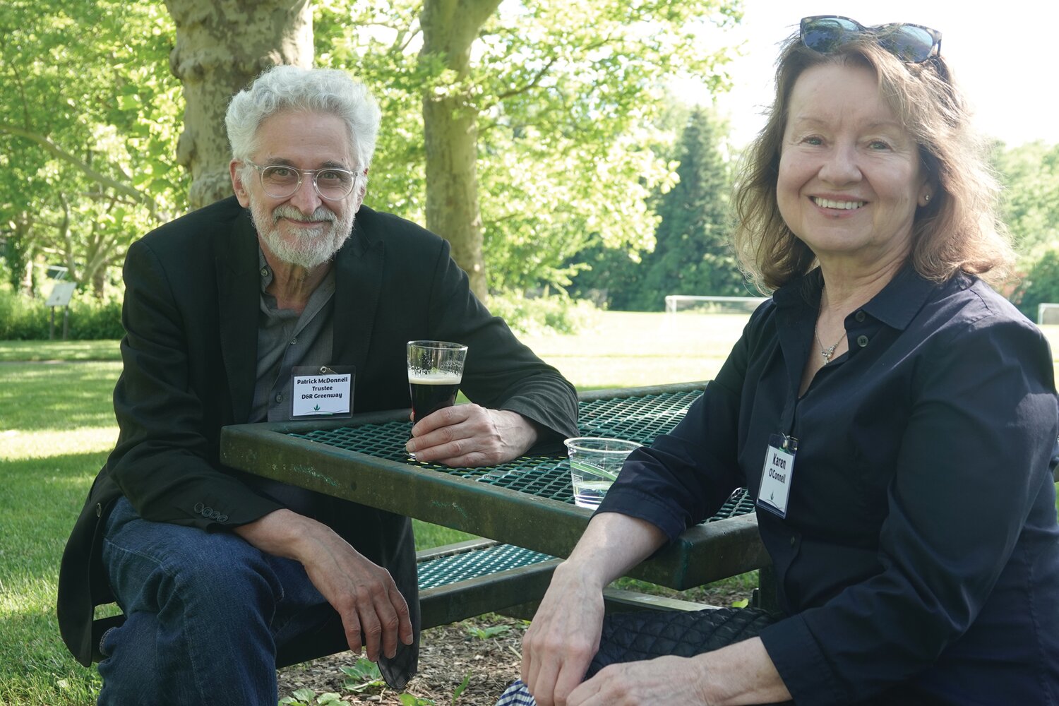 Patrick McDonnell, creator of the beloved internationally syndicated comic strip MUTTS and Karen O’Connell enjoy the festivities.