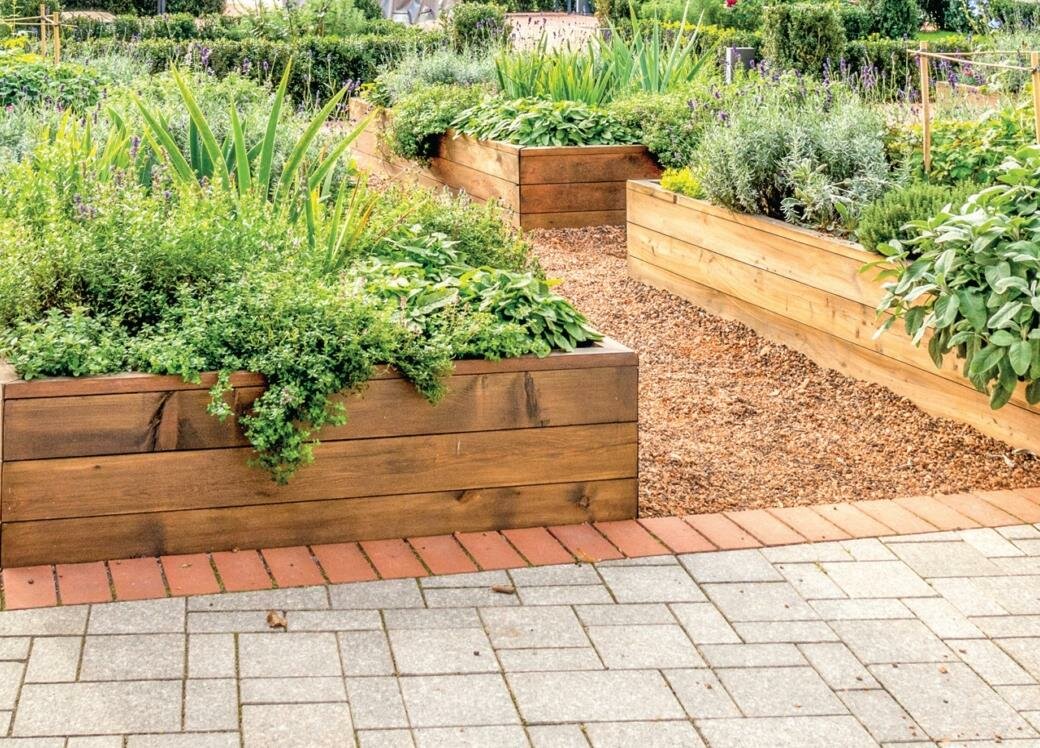 Vegetables are popular options in raised beds.