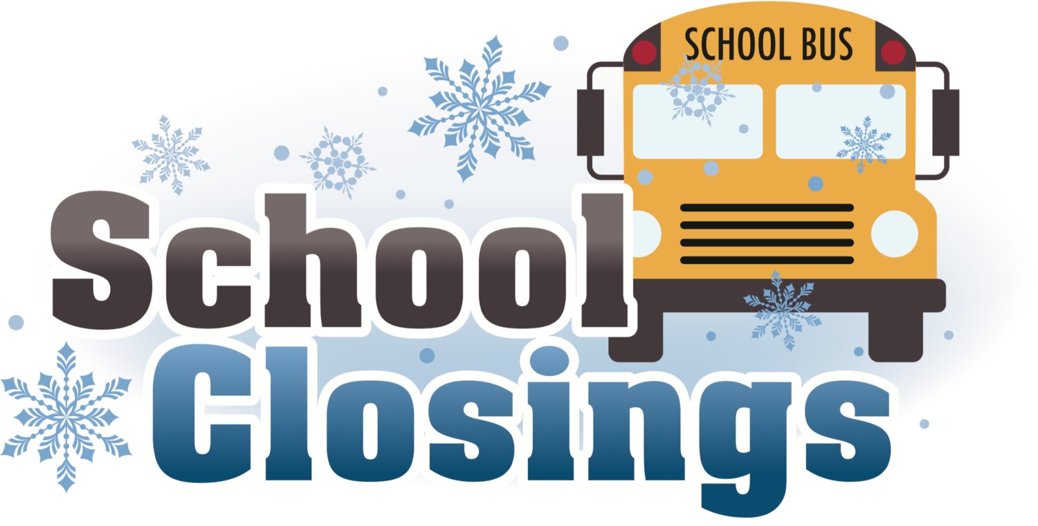 School closings due to snow and ice on roads