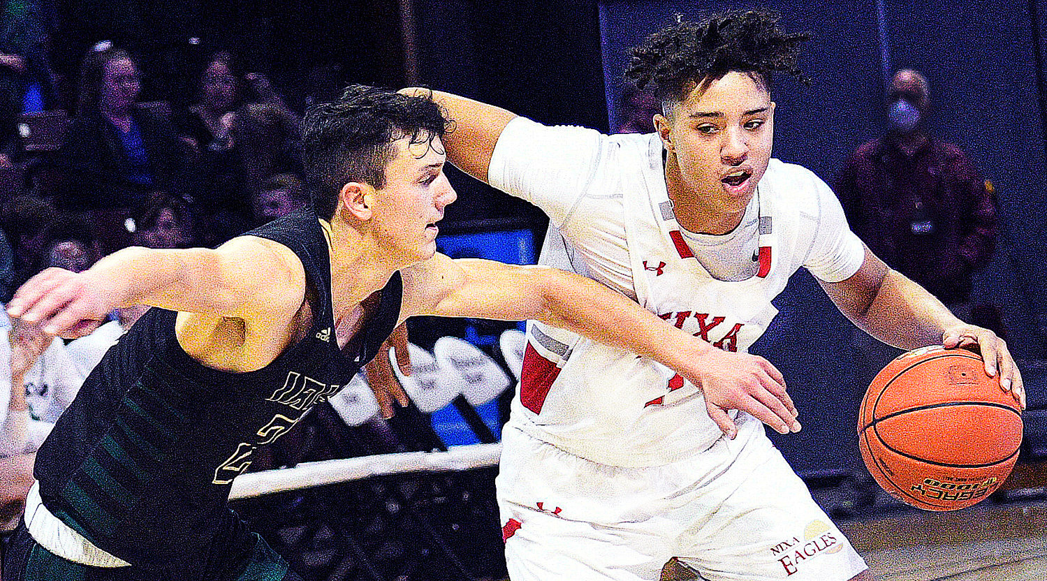 NIXA’S COLIN RUFFIN and the Eagles lost to fellow TOC entrant Springfield Catholic at the Blue & Gold Tournament two weeks ago.