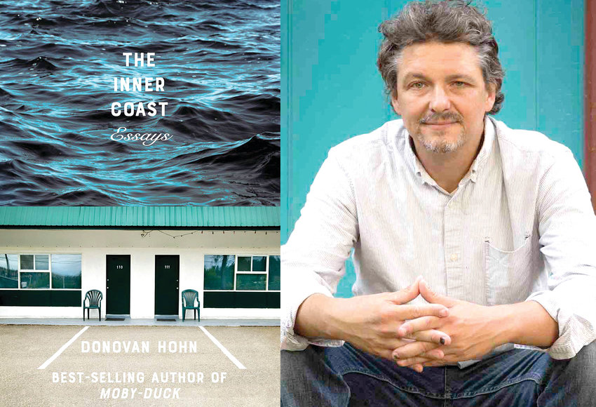 Author Donovan Hohn and the cover of his latest book, "The Inner Coast: Essays."