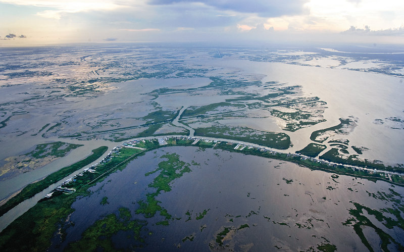 Delacroix Island, surrounded by sinking wetlands, is an unincorporated community in St. Bernard Parish, La. PHOTO BY TED JACKSON / THE TIMES-PICAYUNE