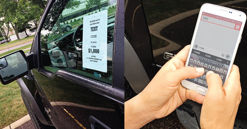 Dealers can now print SMS tags for their entire inventory with the click of a button through the AutoConX platform. The code attached to each vehicle is also displayed in print as well.