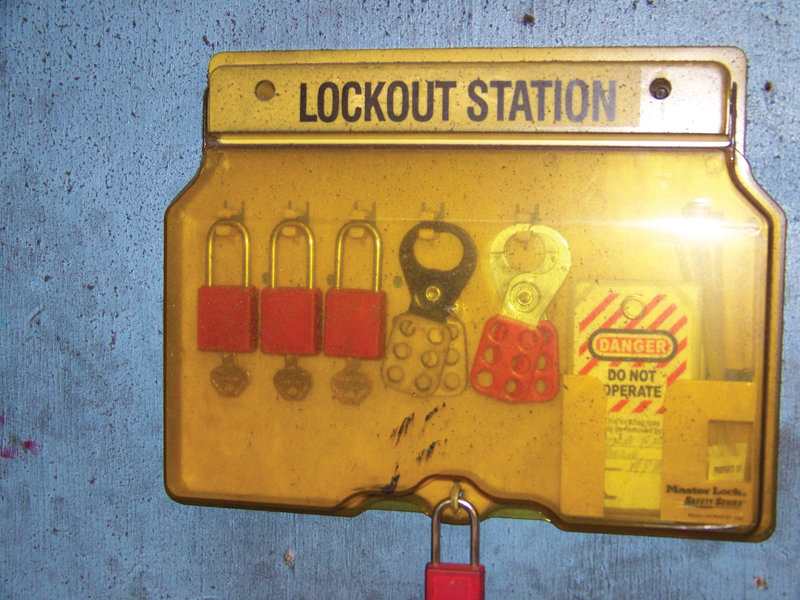 Lock Out Tag Out (LOTO) kits should be strategically placed in areas throughout production.