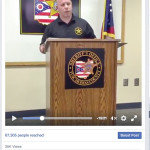 An image from The Times-Reporter’s Facebook Live broadcast during a sheriff’s press conference.