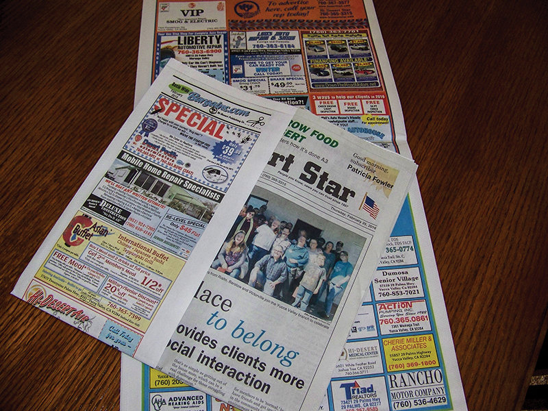 Spadias offer advertisers premium front page position and is simple to run for any property with a single width press.