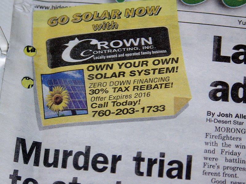 A note can provide advertisers with front-page position even when your property doesn’t have the necessary equipment to apply adhesive notes.