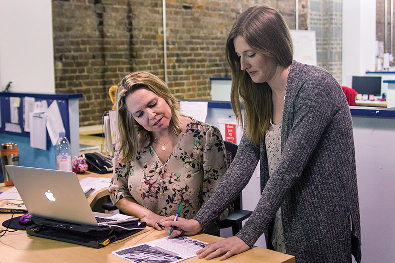 C-VILLE Weekly publisher Aimee Atteberry (left) and editor Jessica Luck