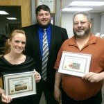 Herald Whig staff Colleen Myers, marketing manager; Robert Robertson, circulation manager