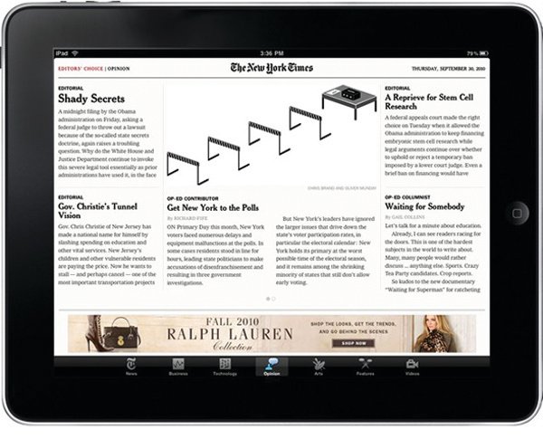 Ralph Lauren Sponsorship of NY Times iPad App a Success