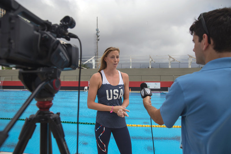 Ryan Curry interviews USA water polo player Caroline Clark. 