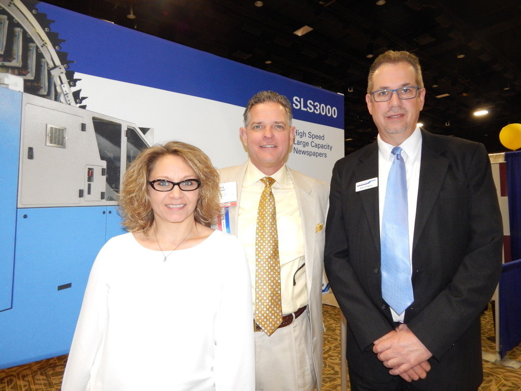 From left: Cathy Roberts, Gary Owen and Dan Cropley of Muller Martini