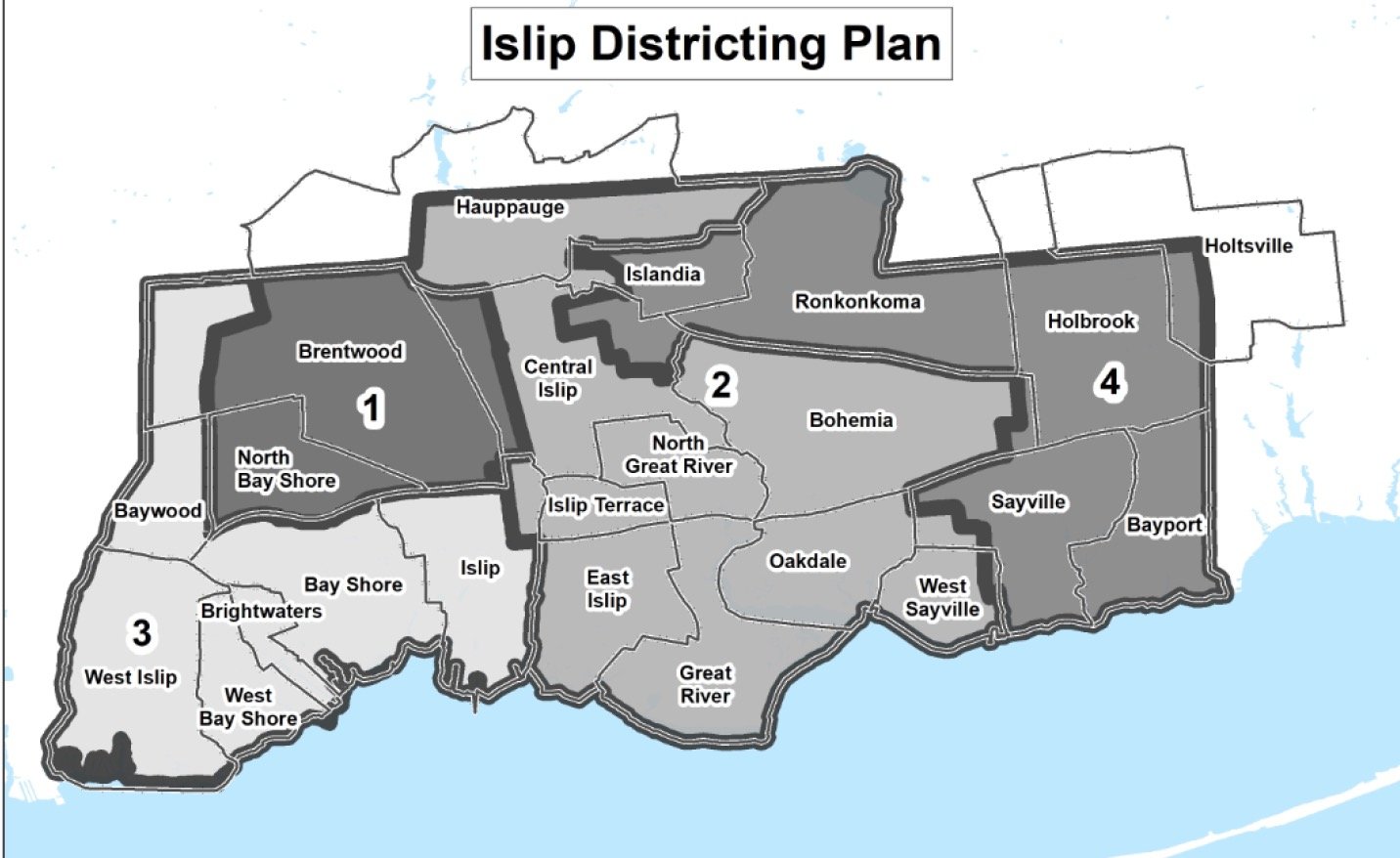 The current district map.