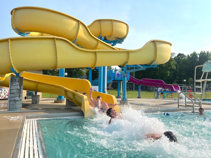 On one of the hottest days so far this year, the pool this past Sunday was closed in the evening to the public as families gathered for a private event. Hundreds turned out for the party while others came to the door hoping for time in the cool water, others looked on from the fence.