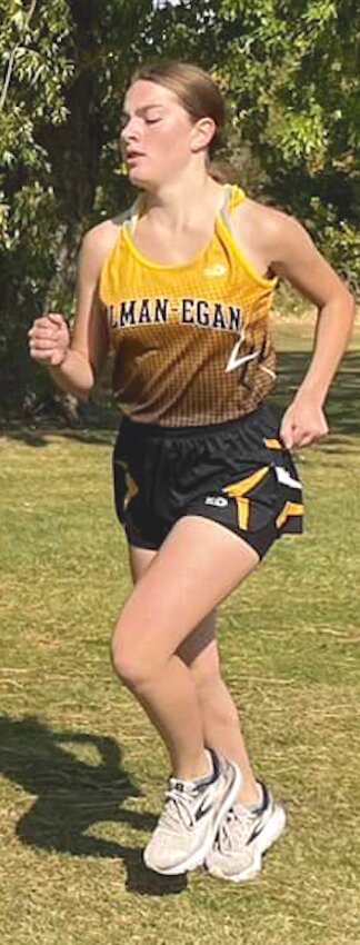 Izzie Lee has been the lone athlete running for Colman-Egan coach Troy McKenney this fall. She will next participate in the Region 2B meet on Wednesday.