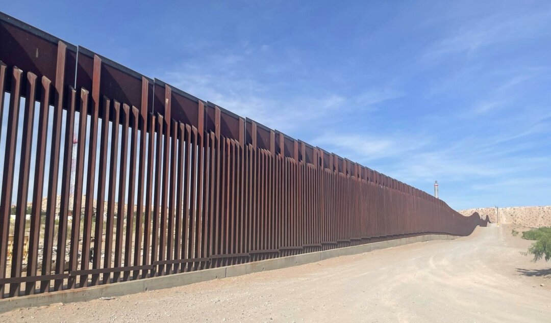 A section of the U.S.-Mexico border wall near El Paso, Texas, on June 6, 2024.