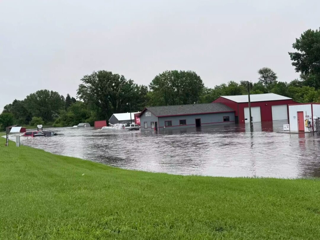 Flooding in Sisseton on June 13.