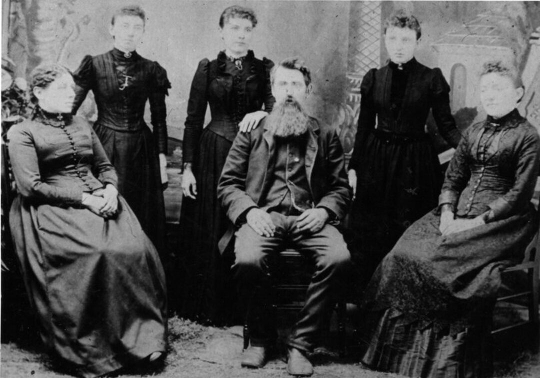 The Ingalls family in 1894, from left: Caroline, Carrie, Laura Ingalls Wilder, Charles, Grace and Mary.