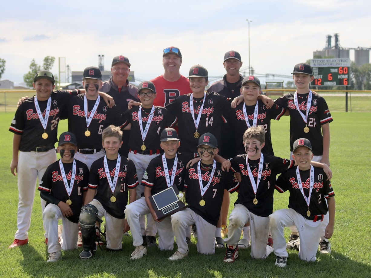 The Brookings 12U Black team poses for a picture after winning the state tournament last weekend.