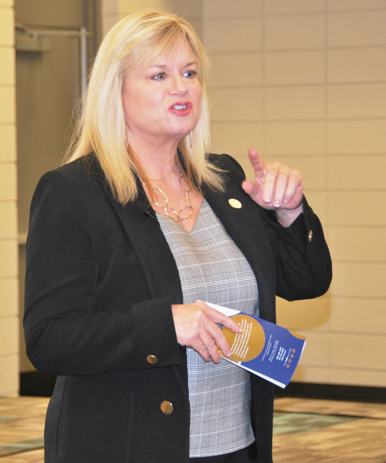 Leslie Osborn was the keynote speaker at last Friday’s monthly Heart of Oklahoma Chamber or Commerce Luncheon at Mid-America Technology Center.