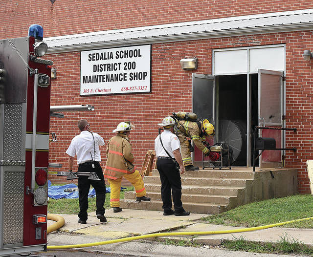 Photos: Fire at Sedalia School District 200 Maintenance Building