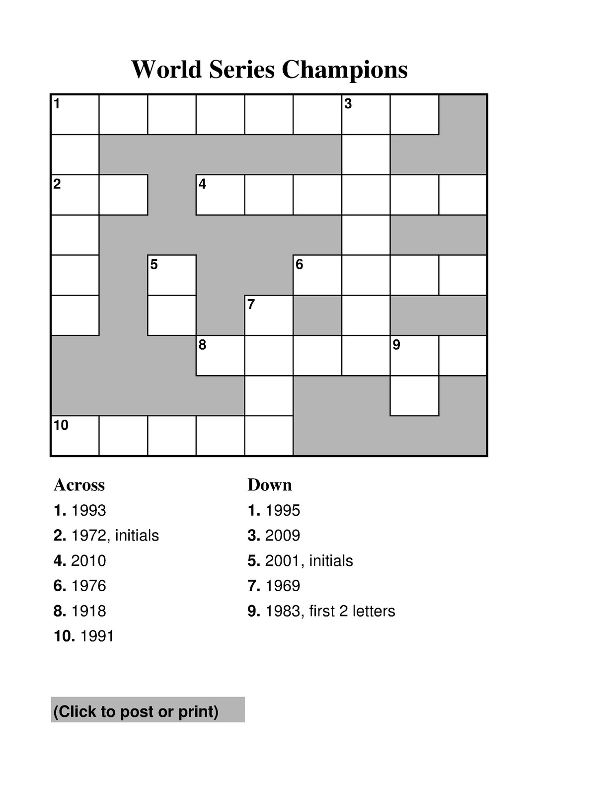 World Series Champions Sports History Weekly