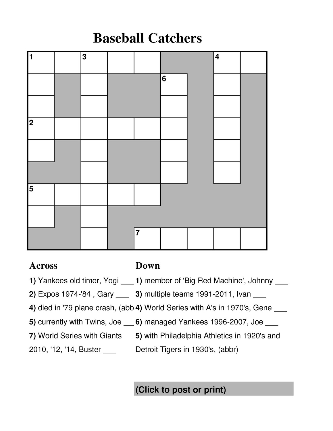 Baseball Catchers Sports History Weekly